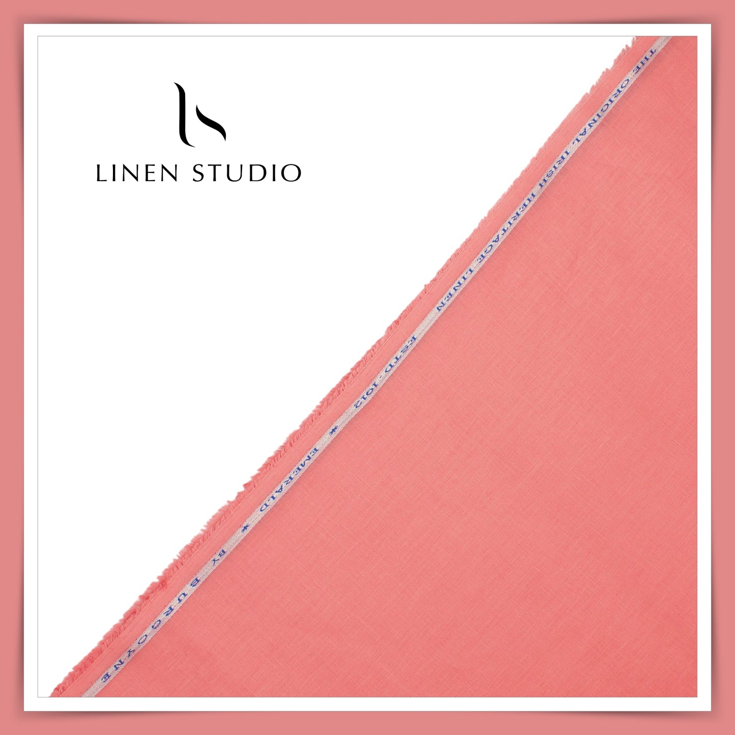 Burgoyne Premium Linen 70 Lea Shirting - Peach Blossom (NEW)