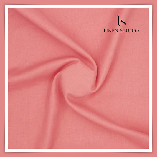 Burgoyne Premium Linen 70 Lea Shirting - Peach Blossom (NEW)