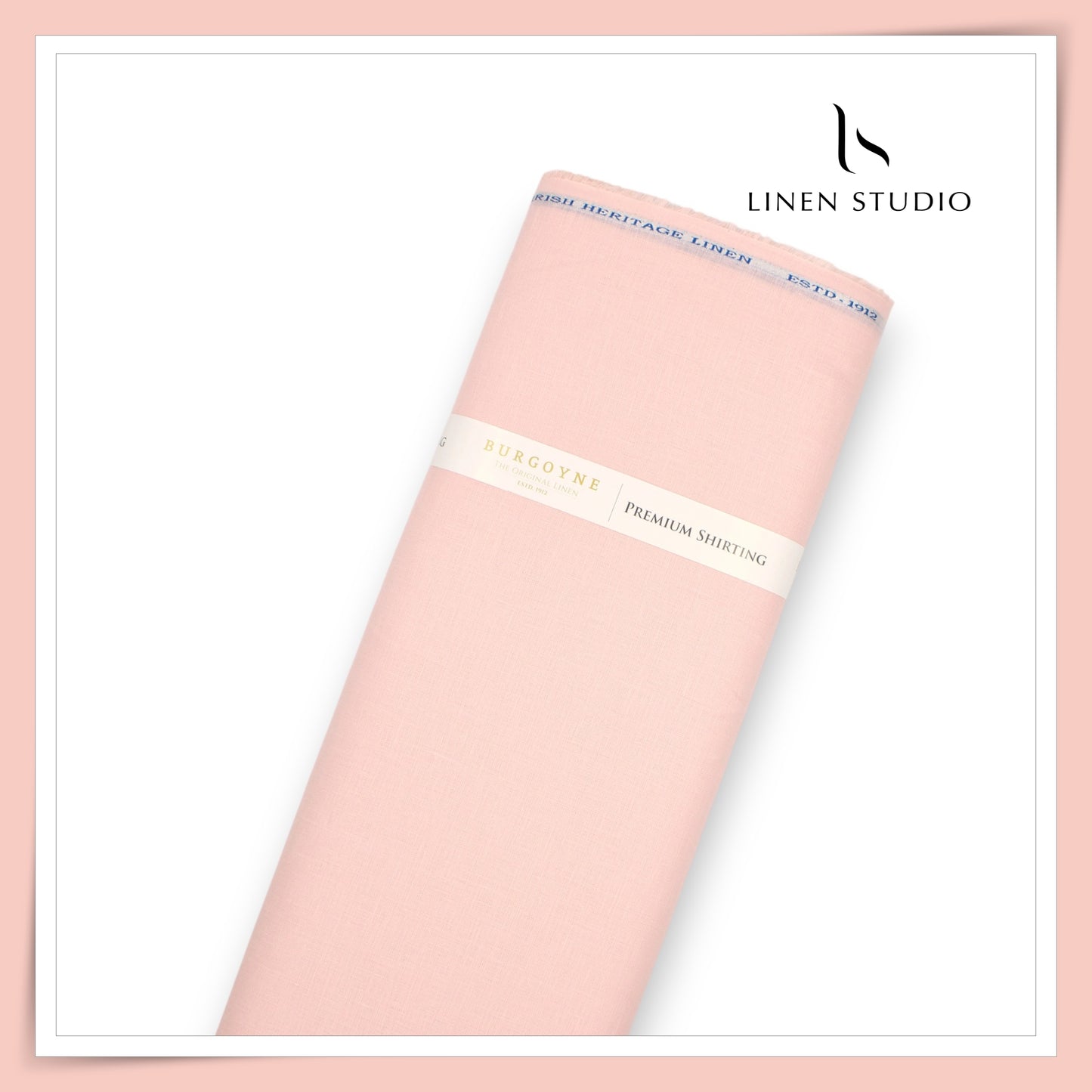 Burgoyne Premium Linen 70 Lea Shirting - Peachy Pink (NEW)