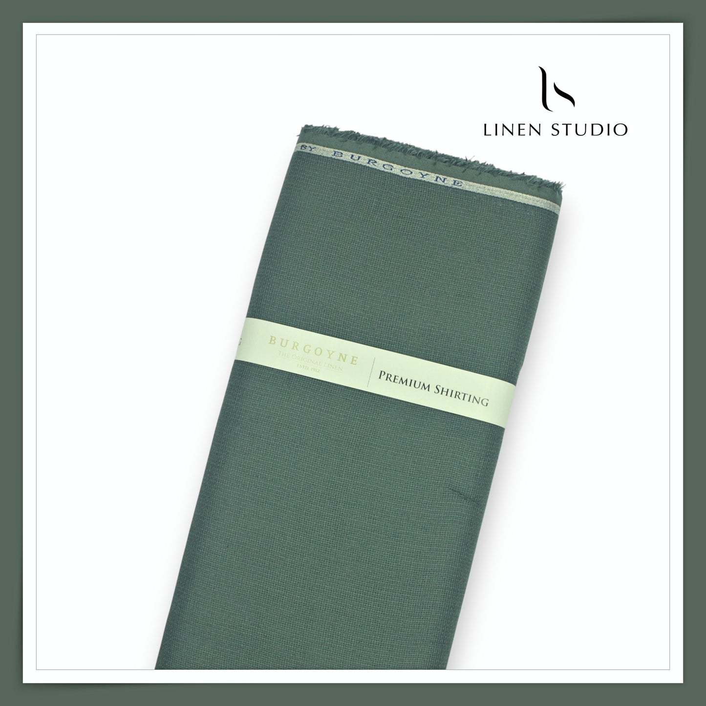 Burgoyne 70 Lea Netted Premium Shirting - Mineral Green (NEW)