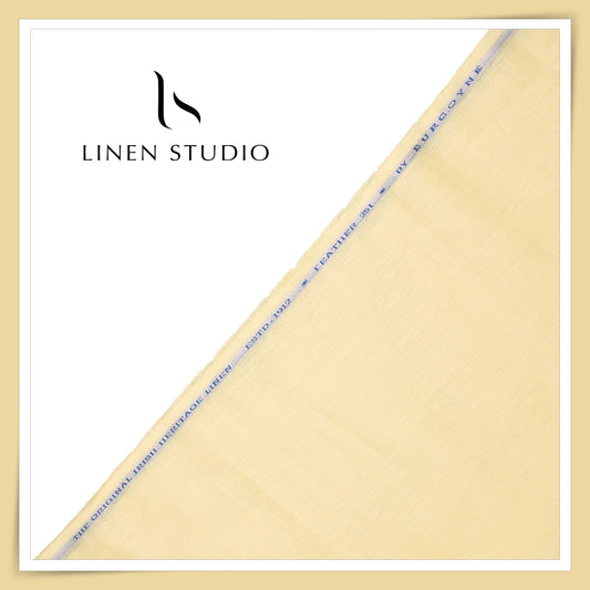 70 Lea Netted Premium Shirting by Burgoyne - Banana Yellow (NEW)