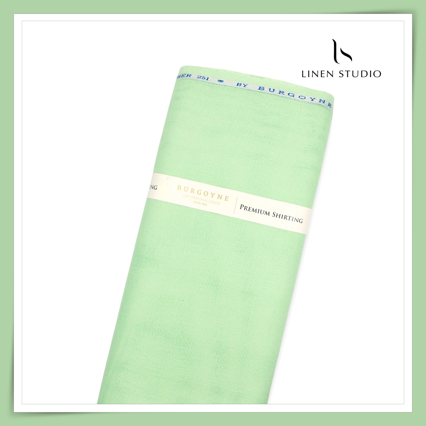 70 Lea Netted Premium Shirting by Burgoyne - Pixie Green (NEW)