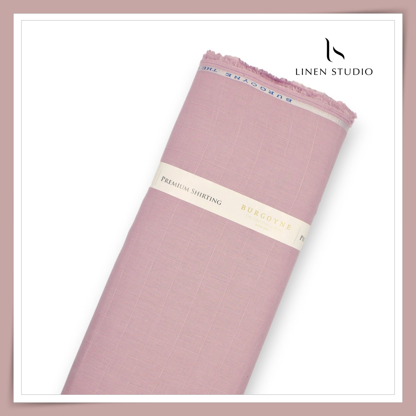 70 Lea Self Checks Shirting by Burgoyne - Mauve Pink (NEW)
