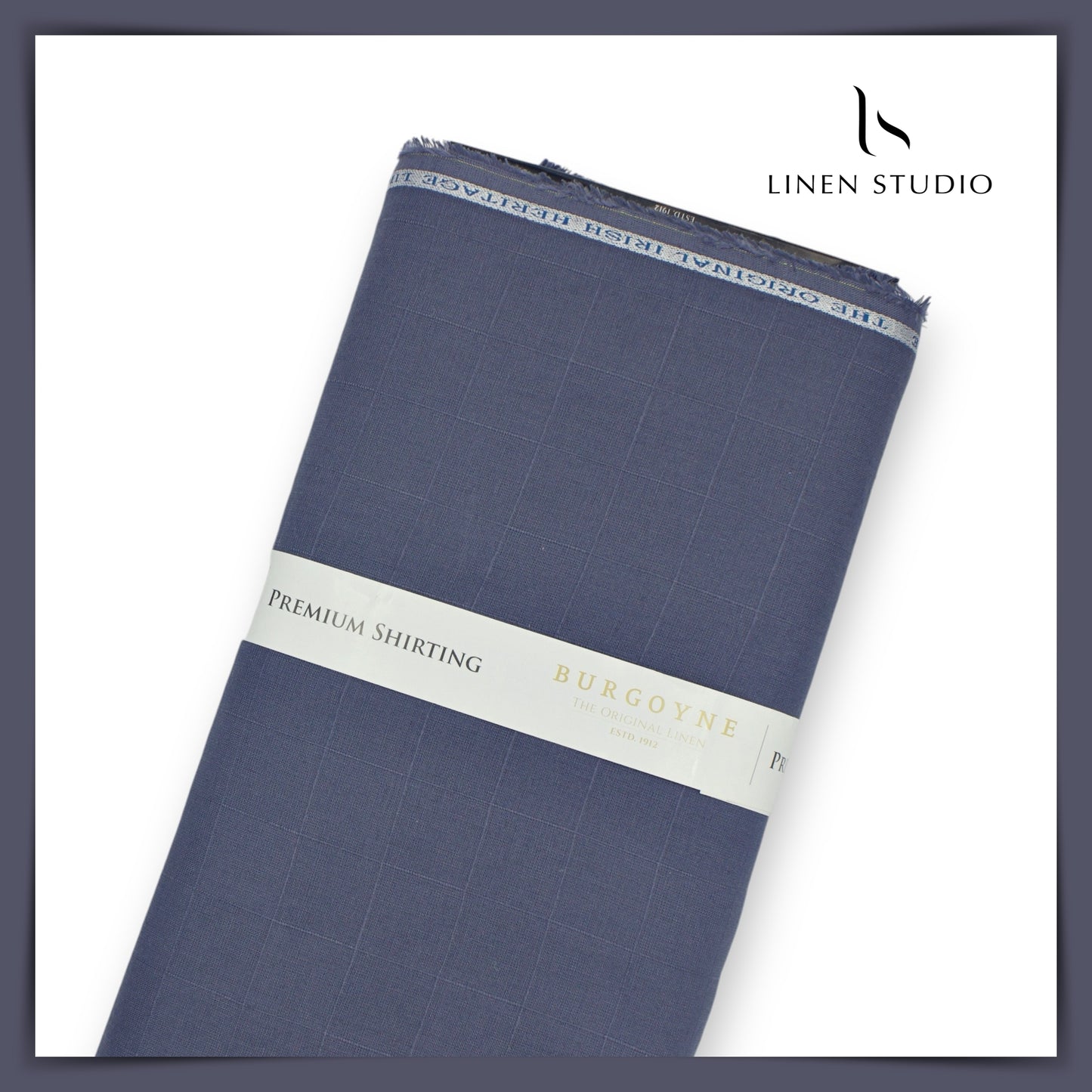 Burgoyne Self Checks, 70 Lea - Slate Grey - Linen Studio