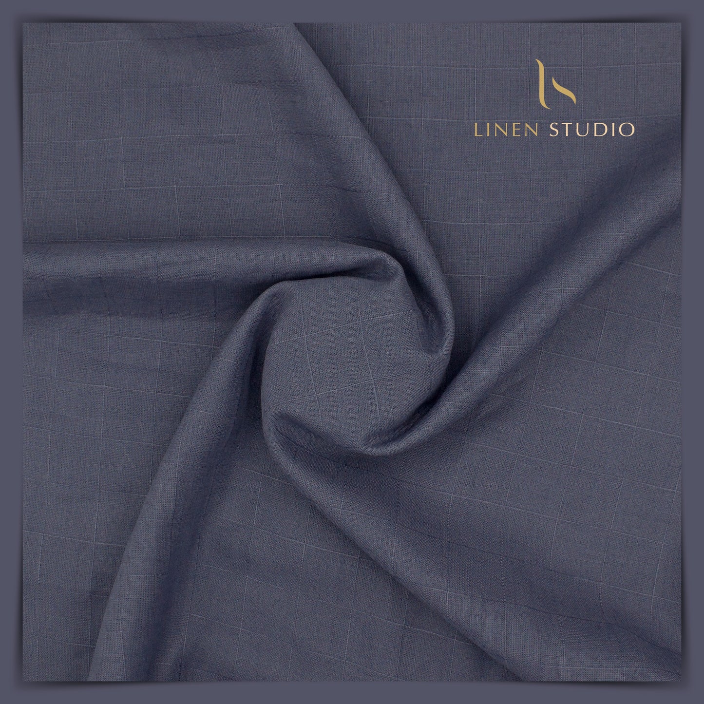 Burgoyne Self Checks, 70 Lea - Slate Grey - Linen Studio