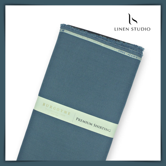 Burgoyne Netted with Self Stripe - Yale Blue (Zoom in) - Linen Studio