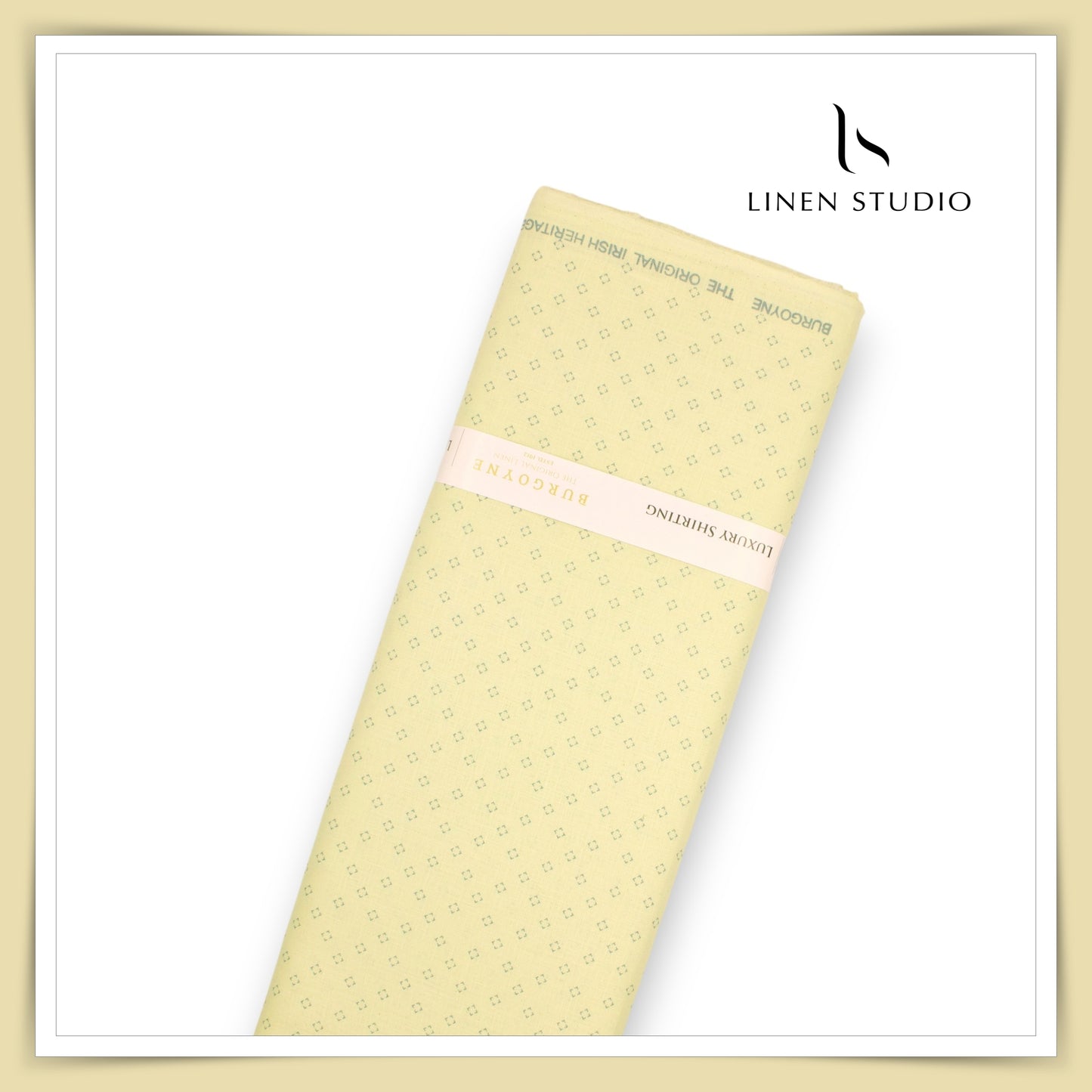70 Lea Twill Digital Printed Premium Linen by Burgoyne - Lemon Yellow (NEW)