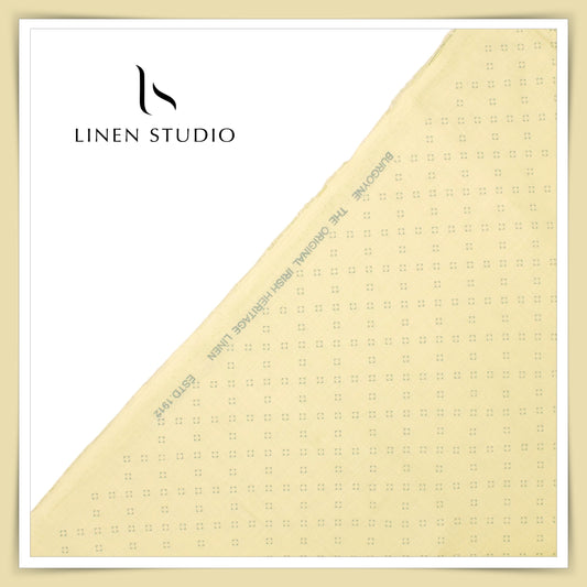 70 Lea Twill Digital Printed Premium Linen by Burgoyne - Lemon Yellow (NEW)