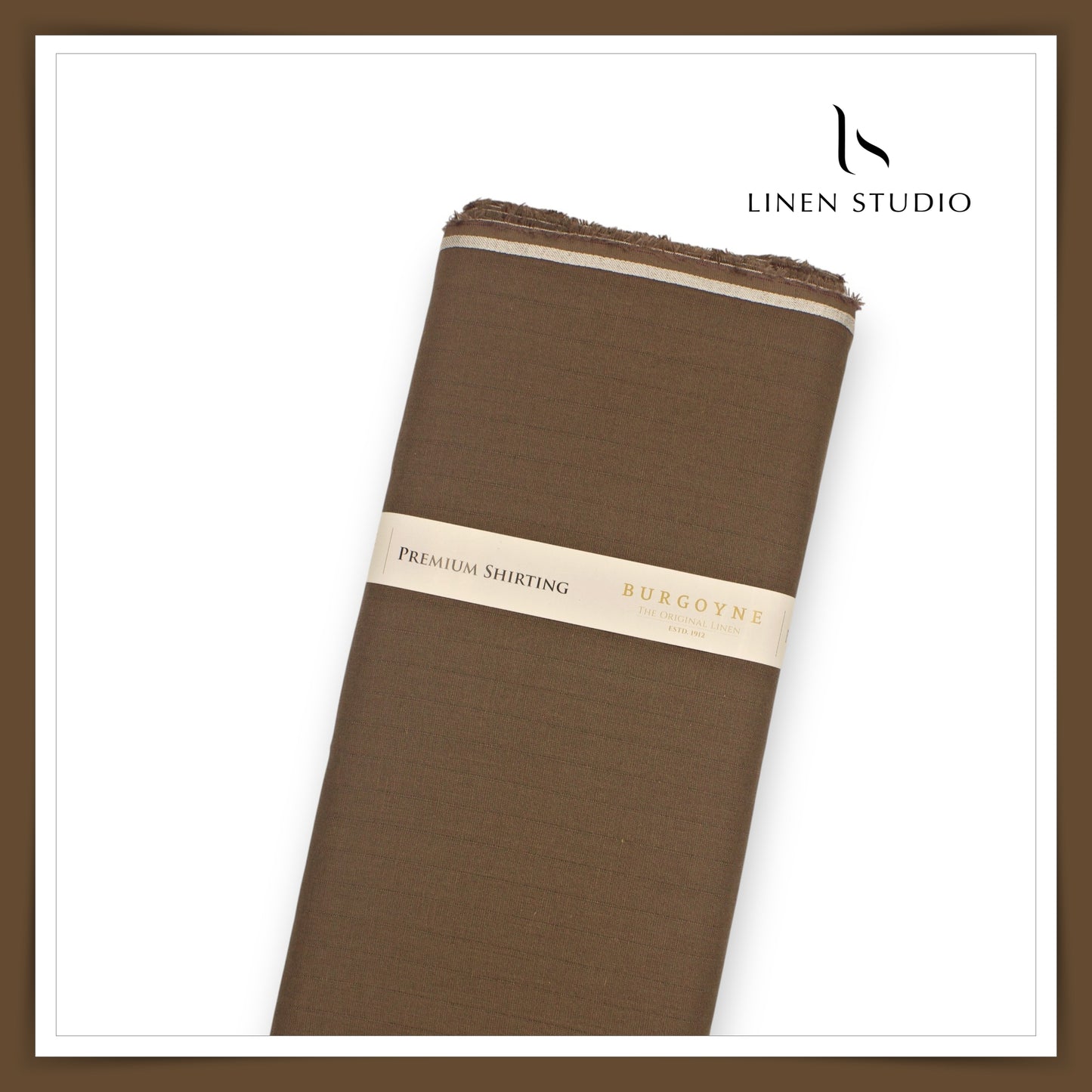 Burgoyne Premium Linen 70 Lea Shirting - Otter Brown (NEW)