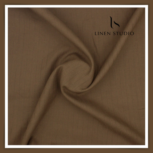 Burgoyne Premium Linen 70 Lea Shirting - Otter Brown (NEW)