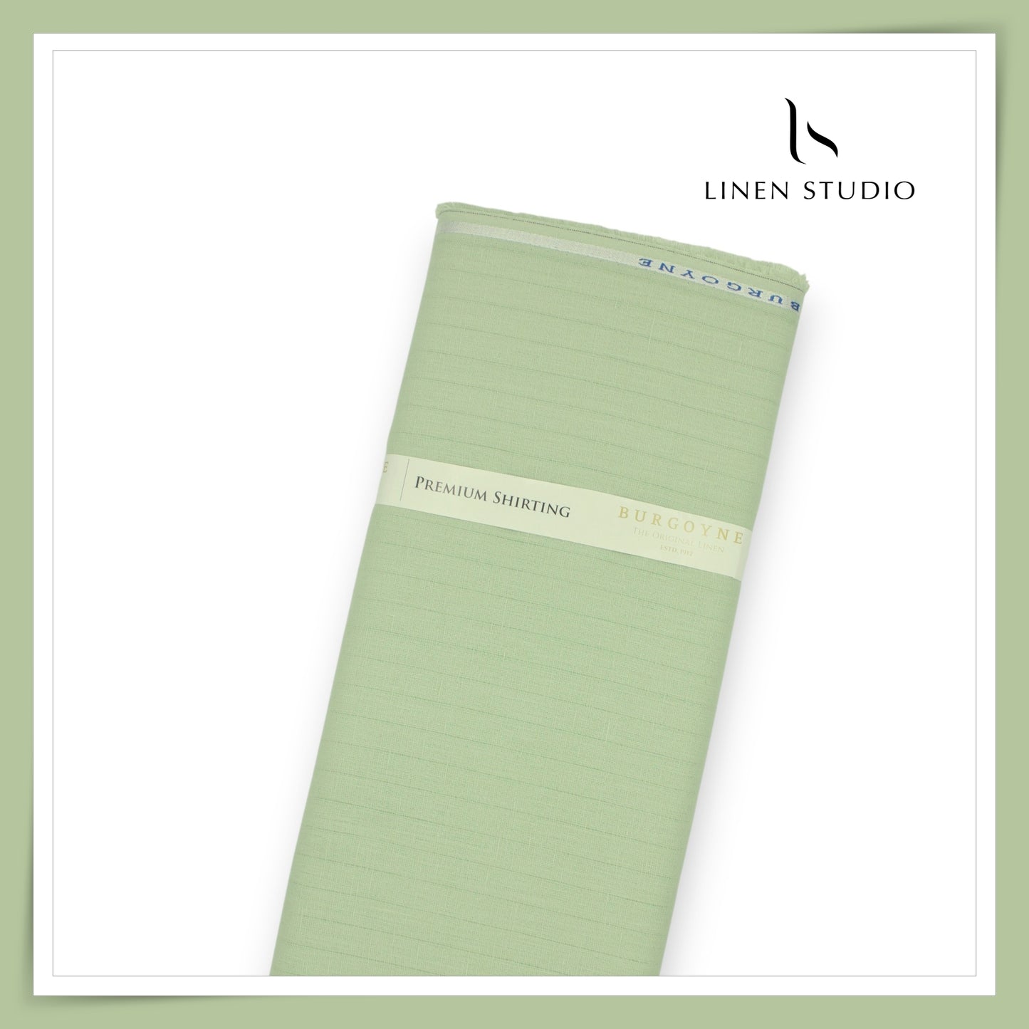 Burgoyne Premium Linen 70 Lea Shirting - Minty Green (NEW)