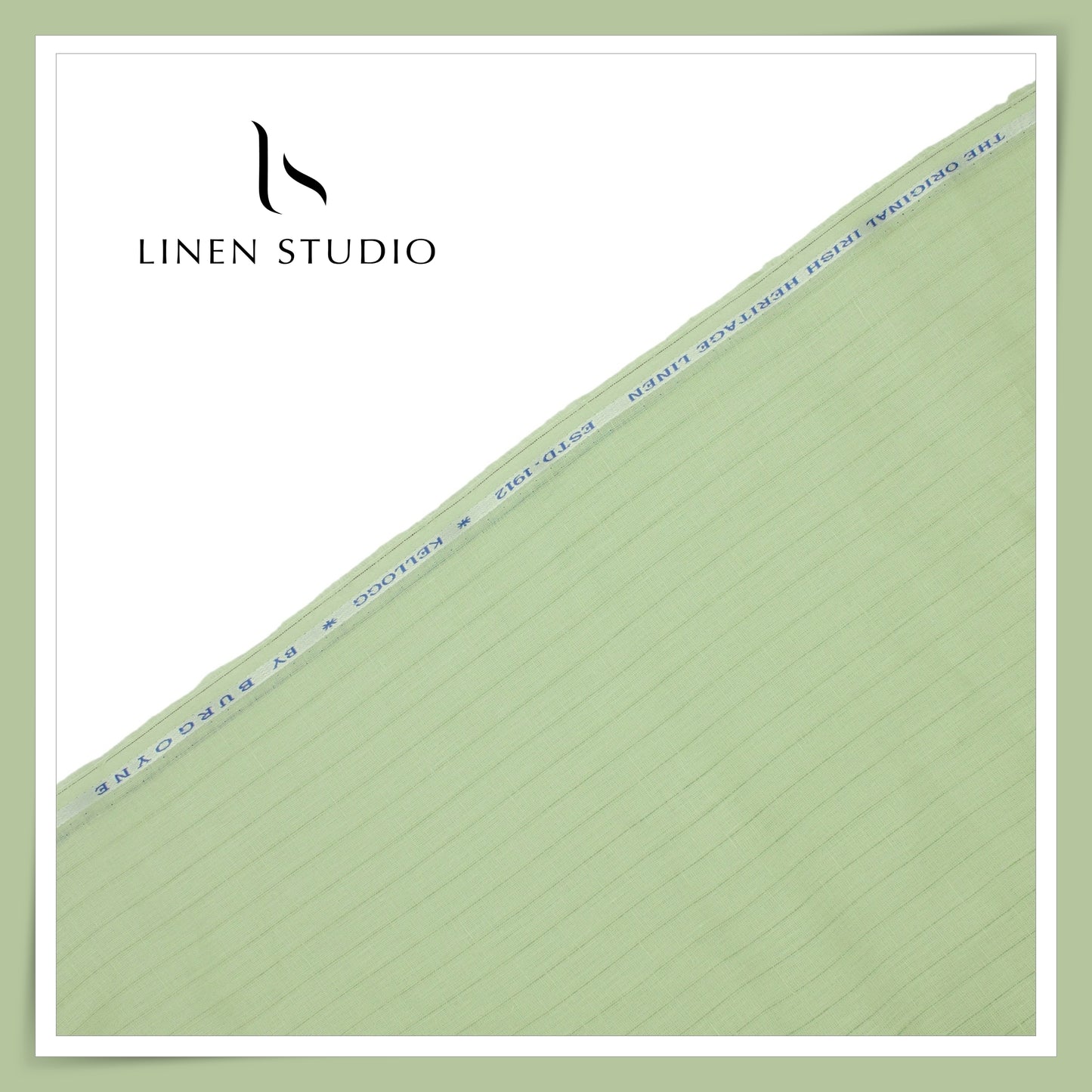 Burgoyne Premium Linen 70 Lea Shirting - Minty Green (NEW)