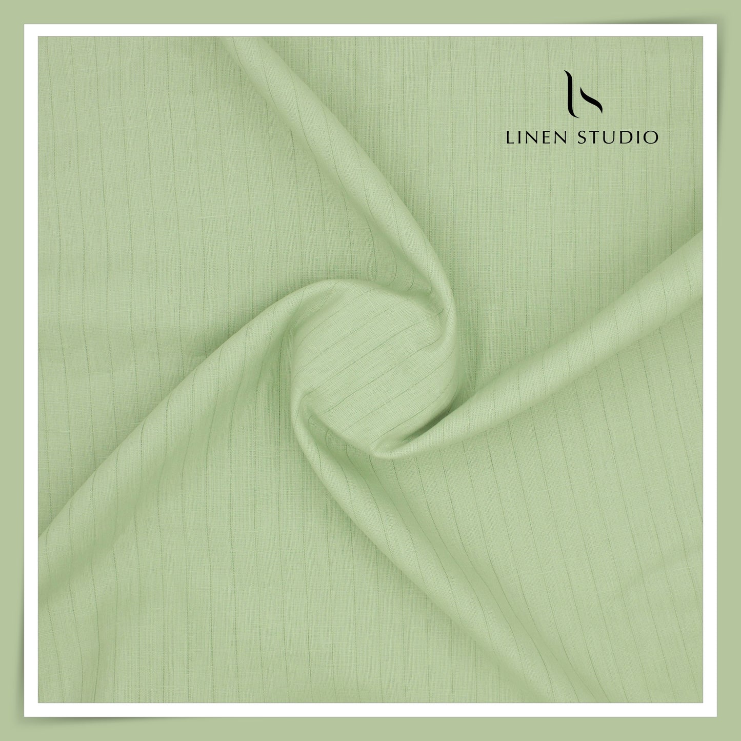 Burgoyne Premium Linen 70 Lea Shirting - Minty Green (NEW)