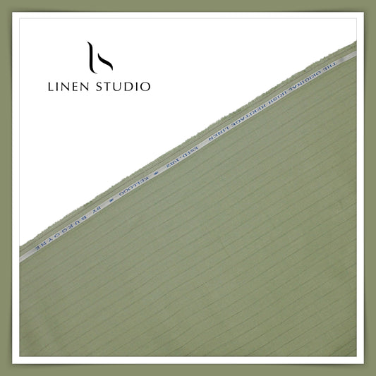 Burgoyne Premium Linen 70 Lea Shirting - Old Green (NEW)