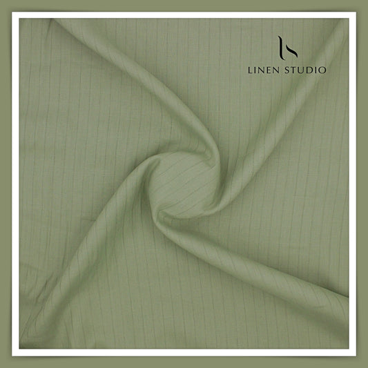 Burgoyne Premium Linen 70 Lea Shirting - Old Green (NEW)