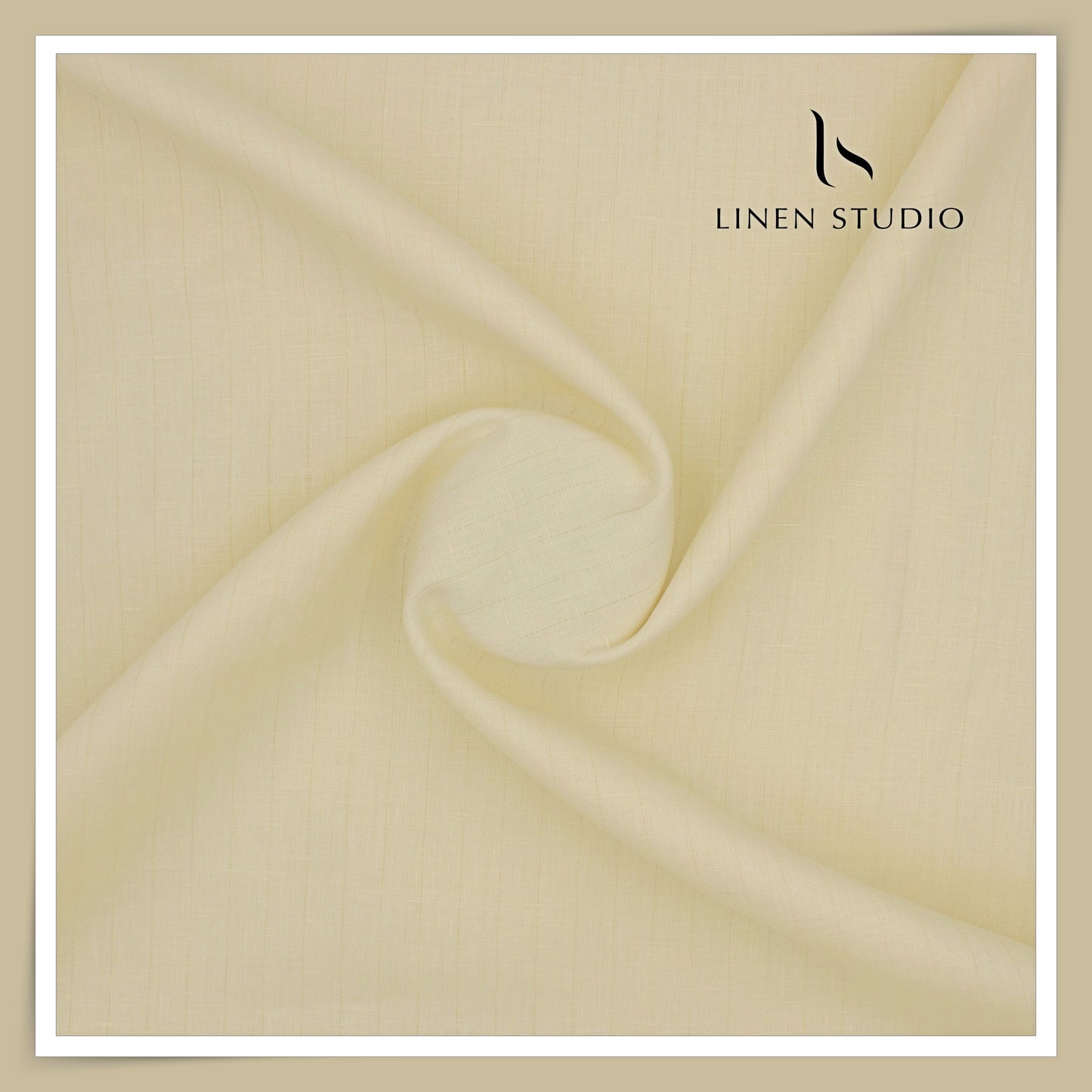 Burgoyne Premium Linen 70 Lea Shirting - Ivory (NEW)