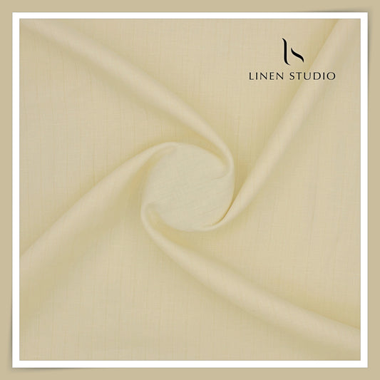 Burgoyne Premium Linen 70 Lea Shirting - Ivory (NEW)