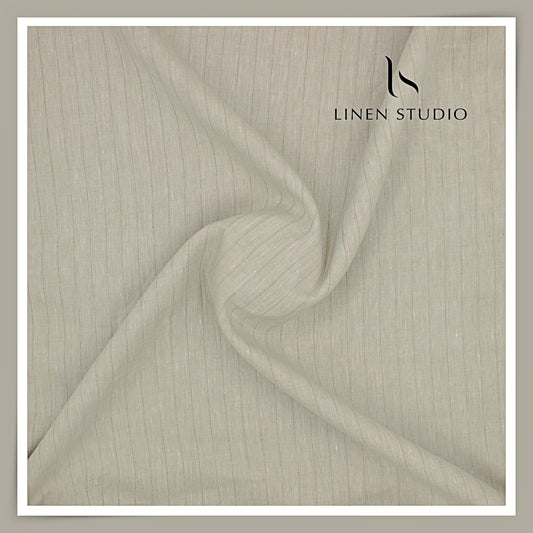 Burgoyne Premium Linen 70 Lea Shirting - Oatmeal Brown (NEW)