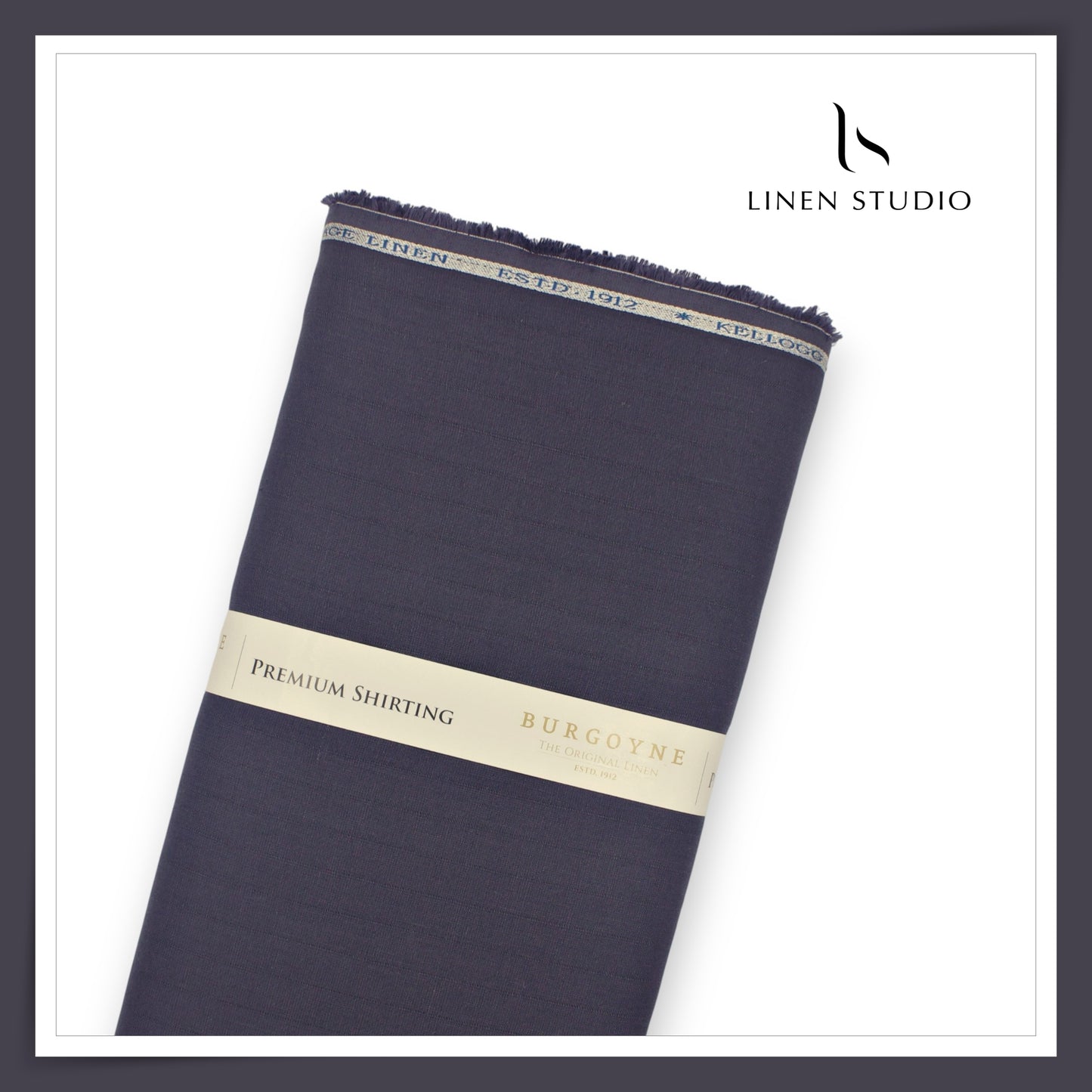 70 Lea Self Stripe Shirting by Burgoyne - Anchor Grey