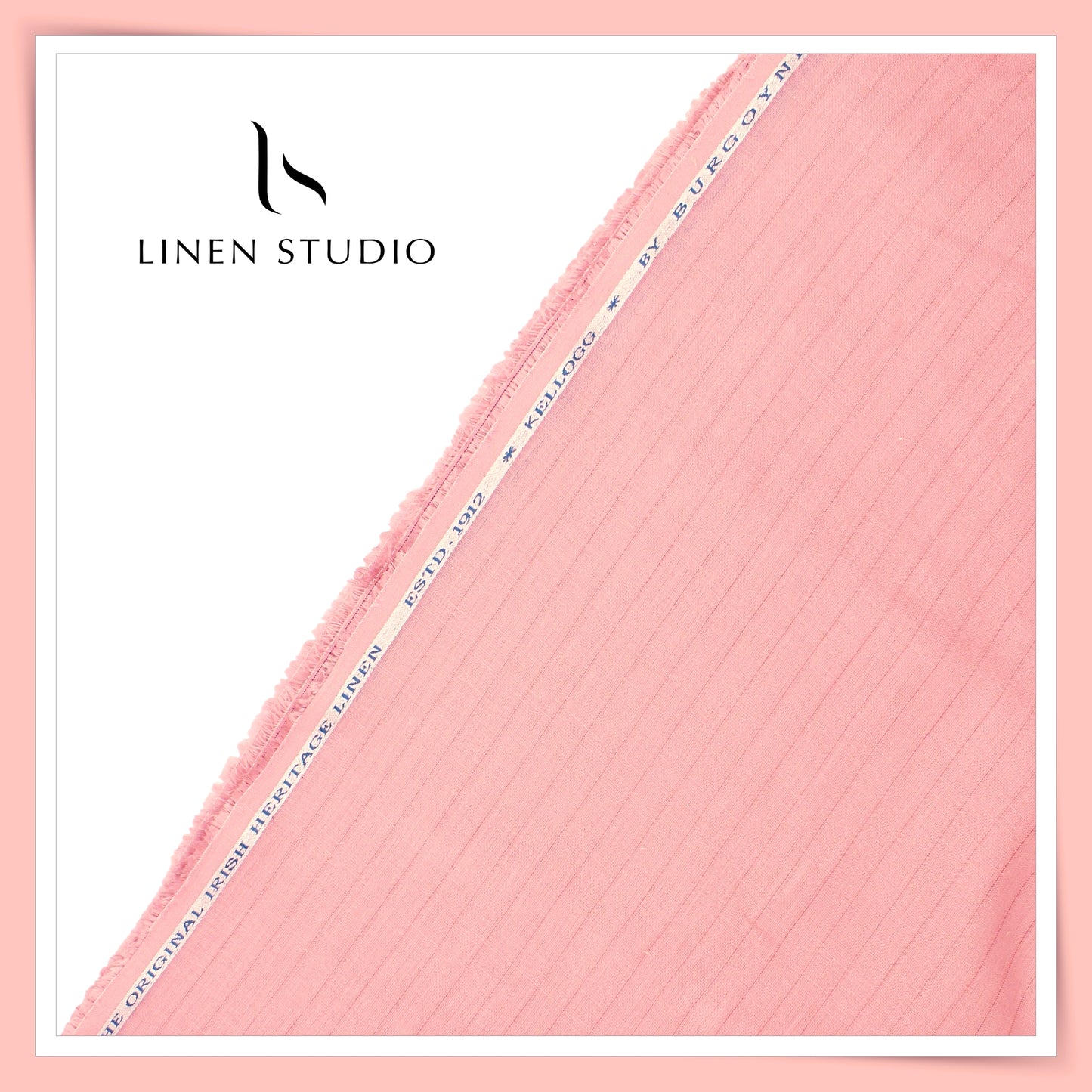 70 Lea Self Stripe Shirting by Burgoyne - Flamingo Pink