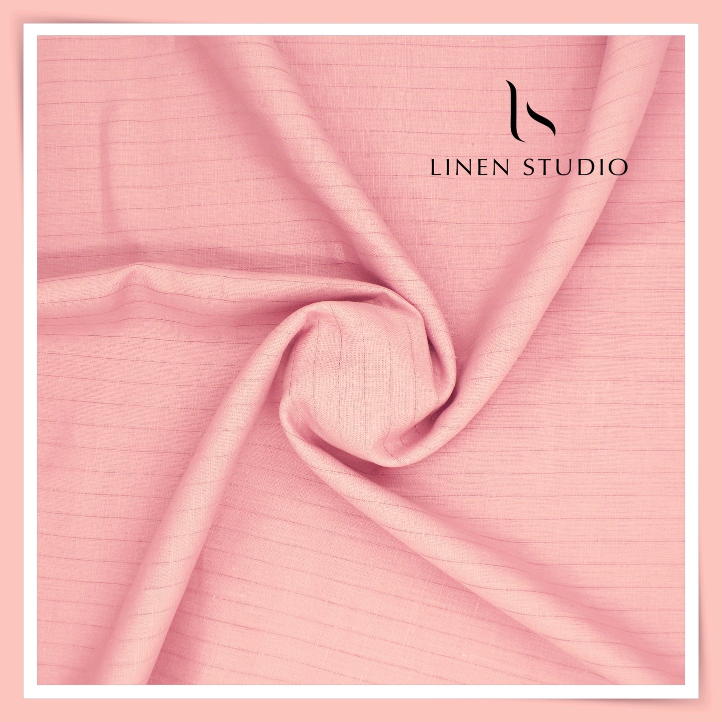 70 Lea Self Stripe Shirting by Burgoyne - Flamingo Pink