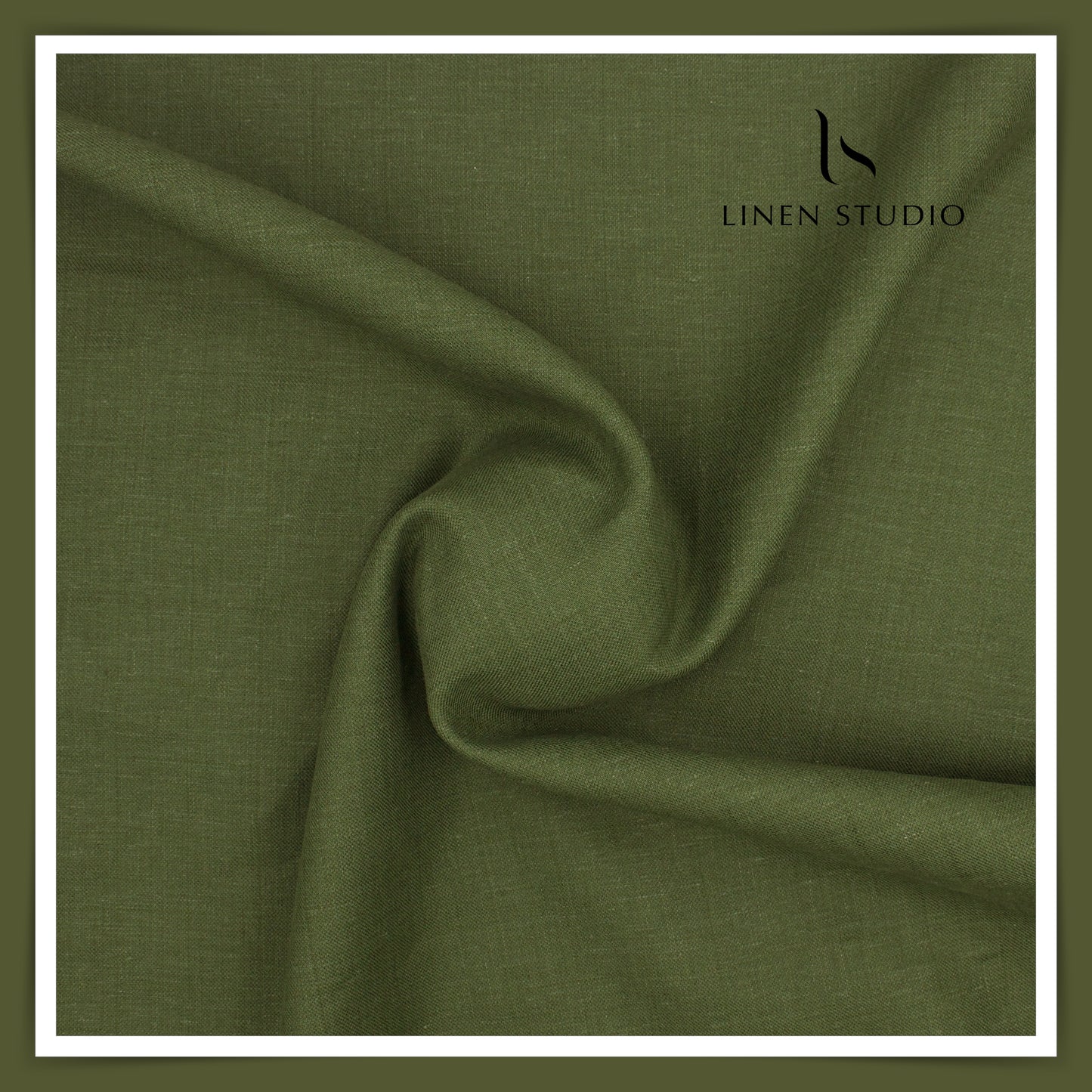 Burgoyne Pure Linen Premium Suiting - Crocodile Green (Summer Collection)