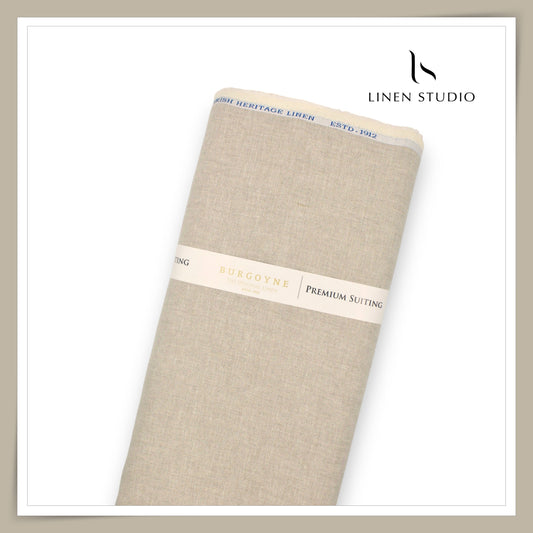 Burgoyne Pure Linen Premium Suiting - Soft Amber (Summer Collection) (NEW)