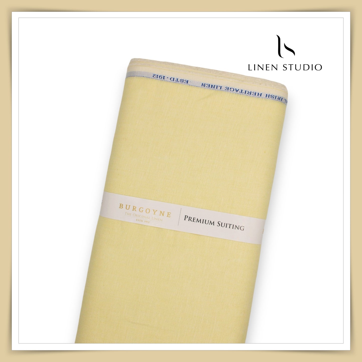 Burgoyne Pure Linen Premium Suiting - Sunshine Yellow - Linen Studio