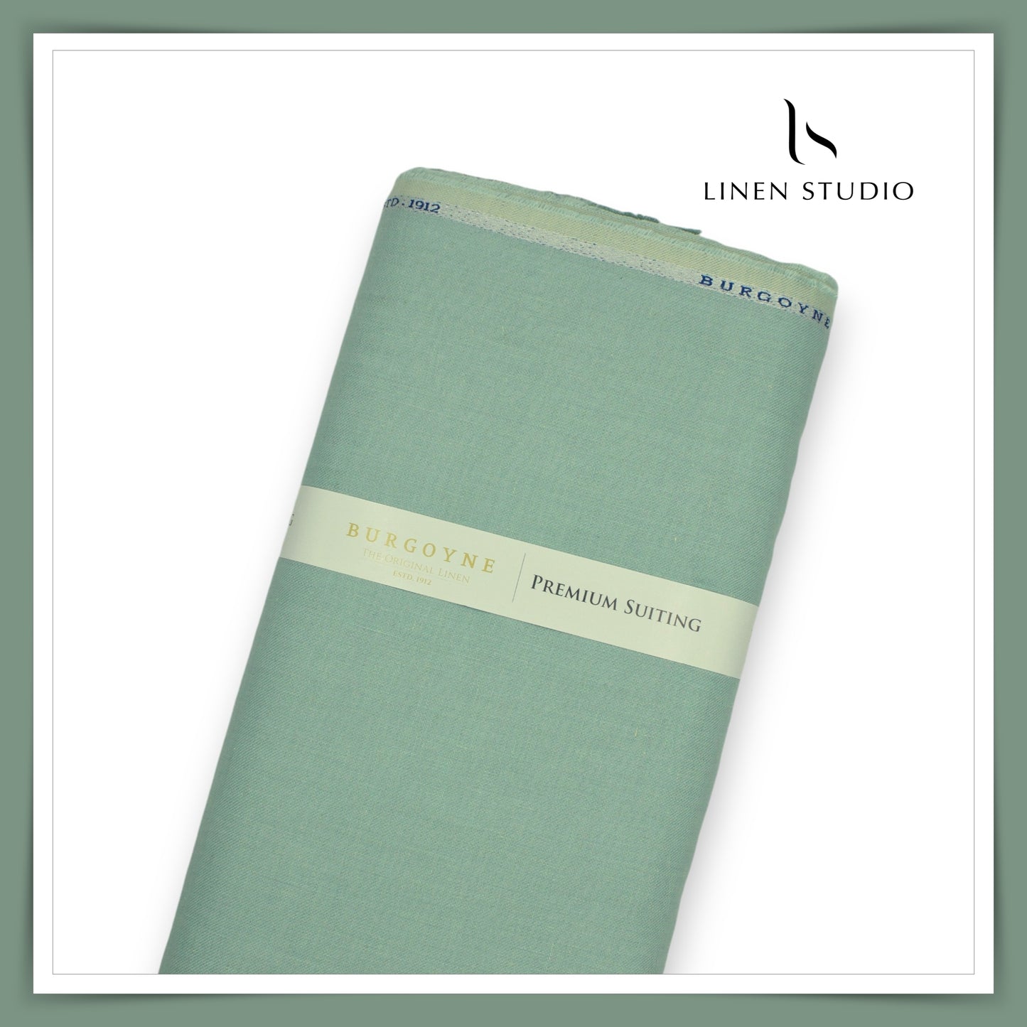 Burgoyne Pure Linen Premium Suiting - Blue Green - Linen Studio