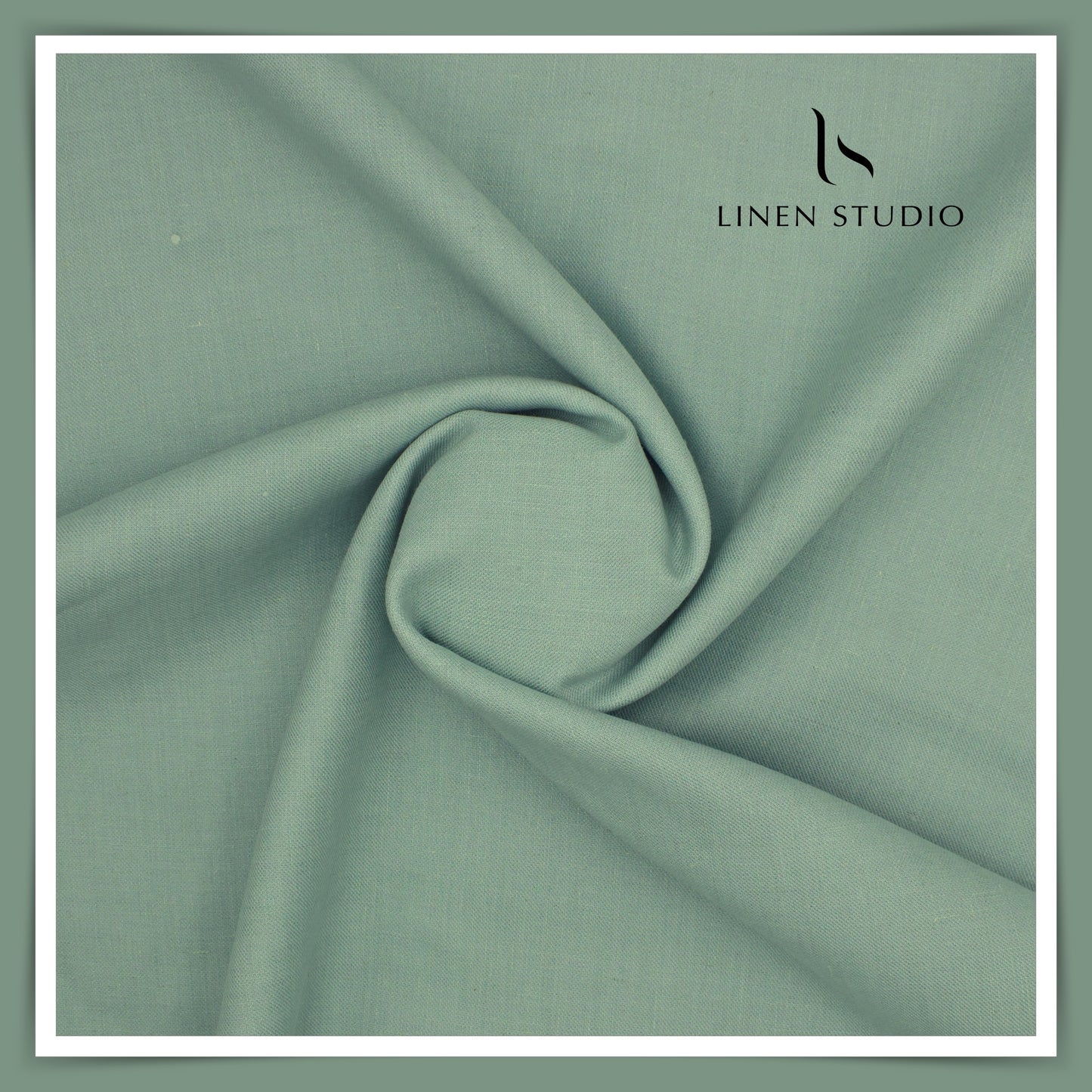 Burgoyne Pure Linen Premium Suiting - Blue Green - Linen Studio