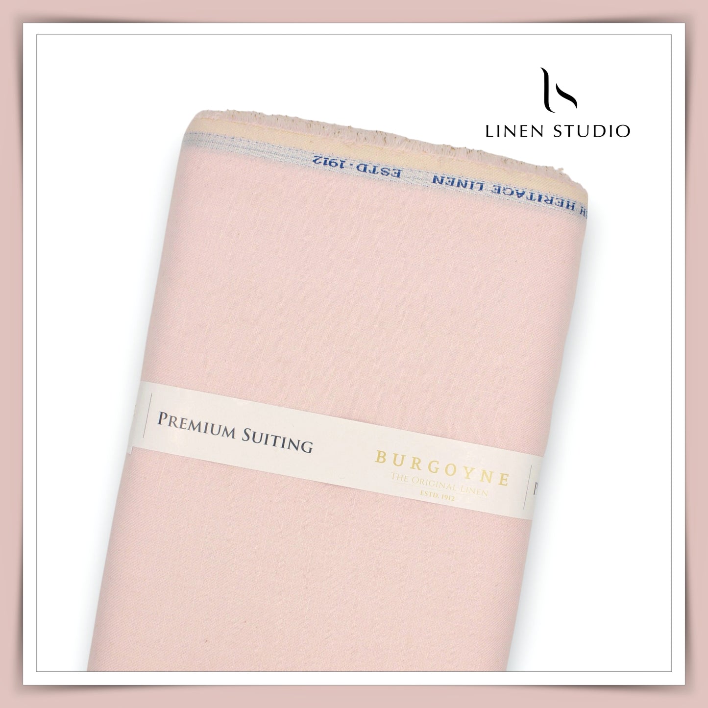 Burgoyne 40 Lea Pure Linen Premium Suiting - Oyster Pink (NEW) (Fastest Selling)