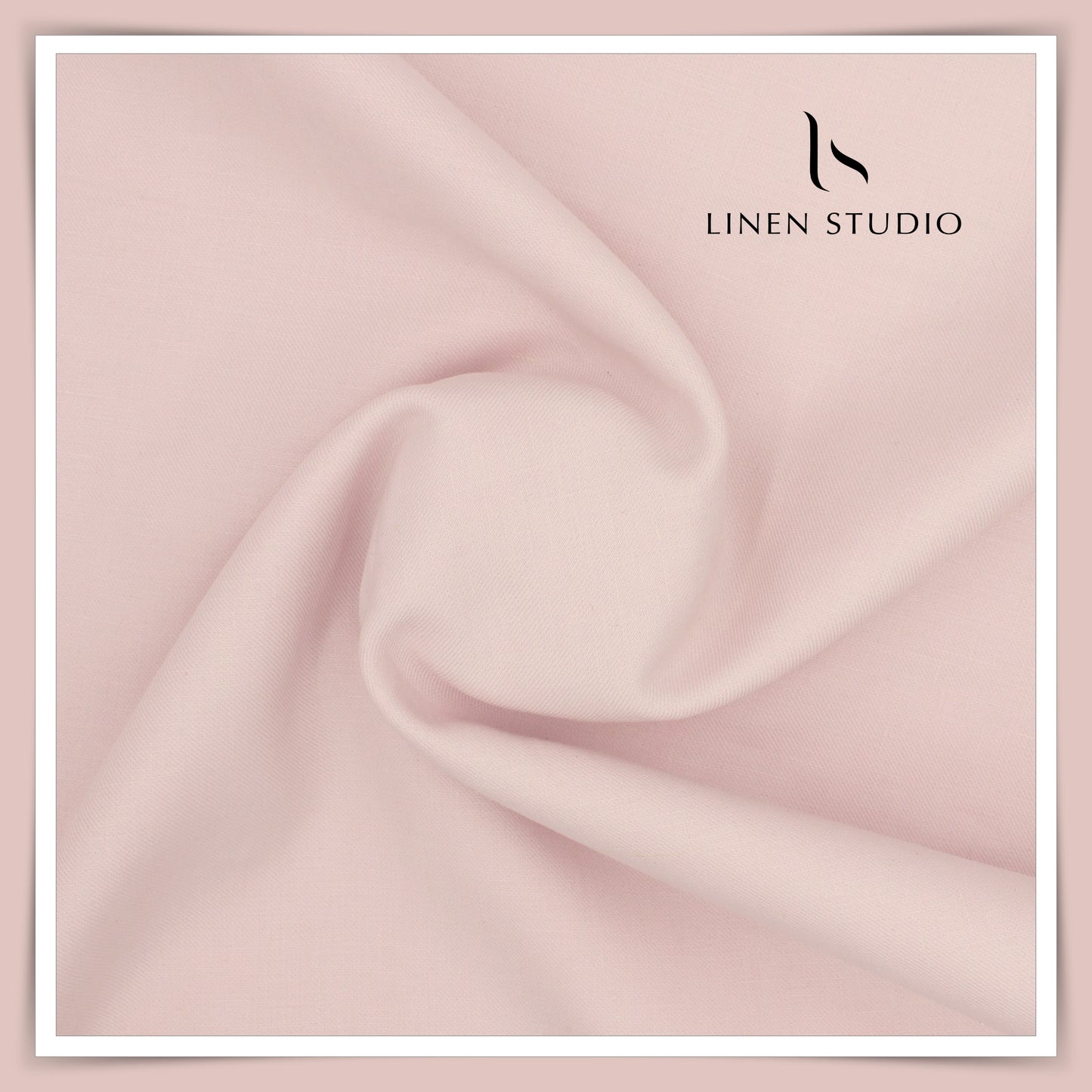 1.00 MTR SUITING END BIT Burgoyne 40 Lea Pure Premium Linen - Oyster Pink (FLAT RATE)