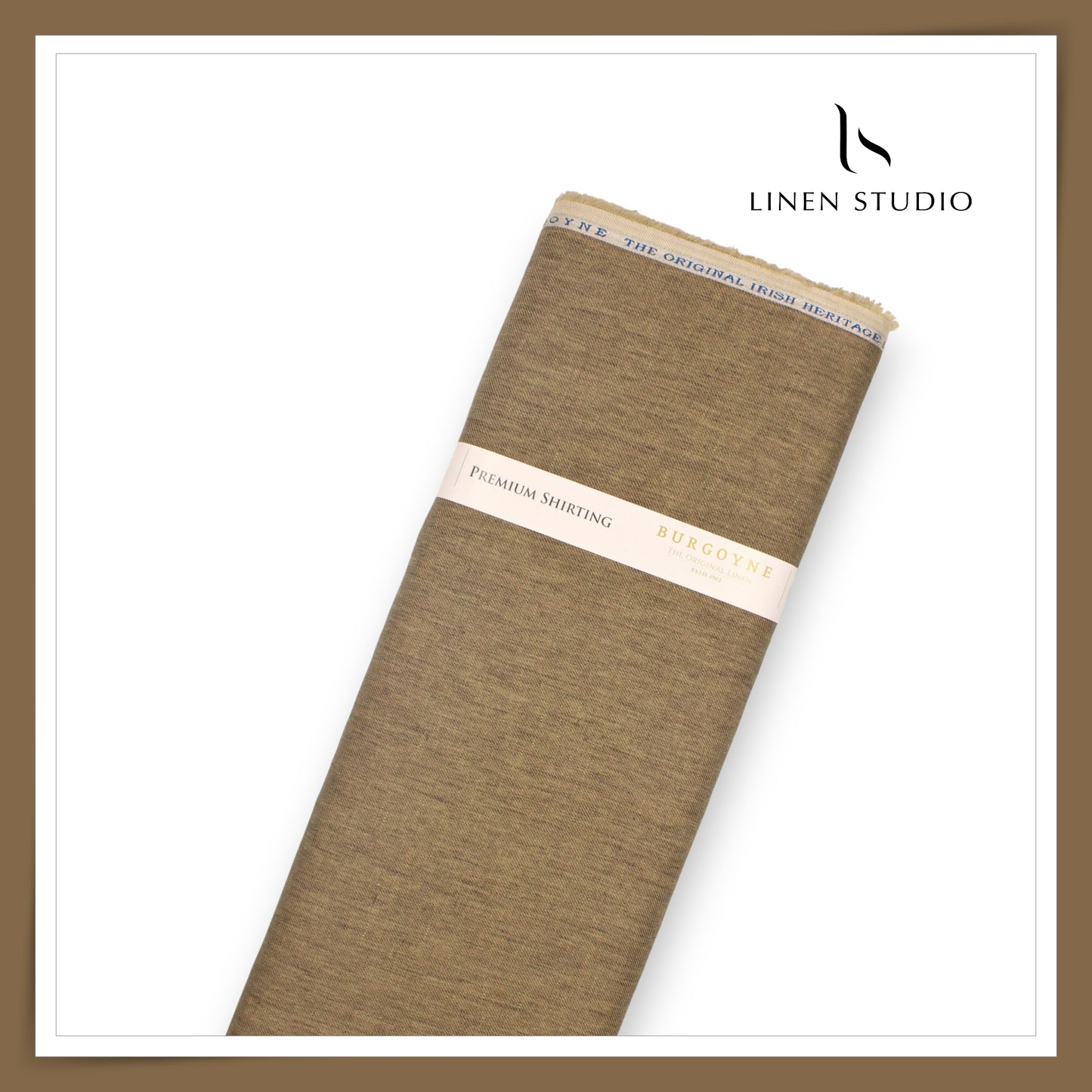 70 Lea Twill Shirting by Burgoyne - Textured Taupe Brown (NEW)