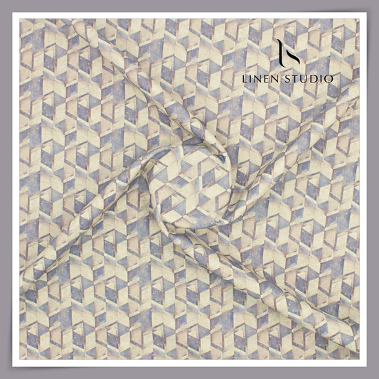 Burgoyne Linen 90% Cotton 10% Digital Printed - Pastel Abstract (NEW)