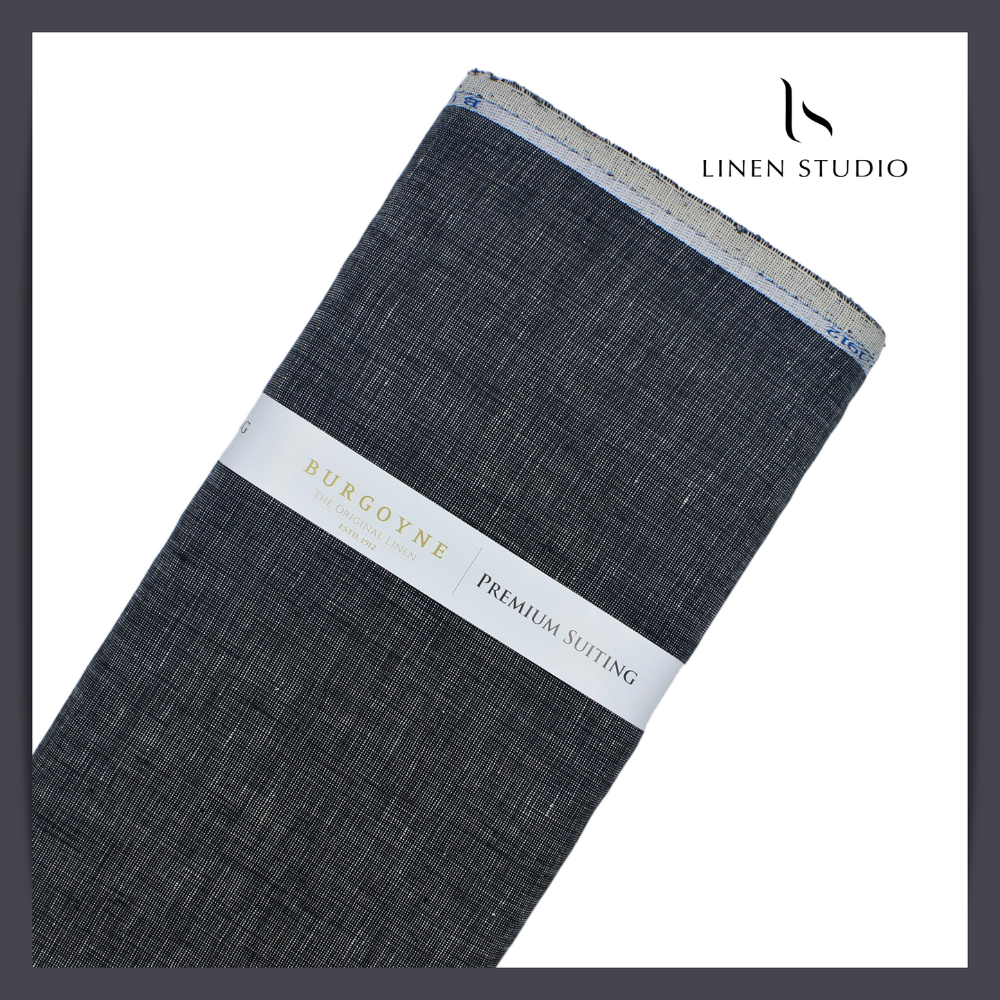 Burgoyne Premium Suiting - Greyish Black - Linen Studio