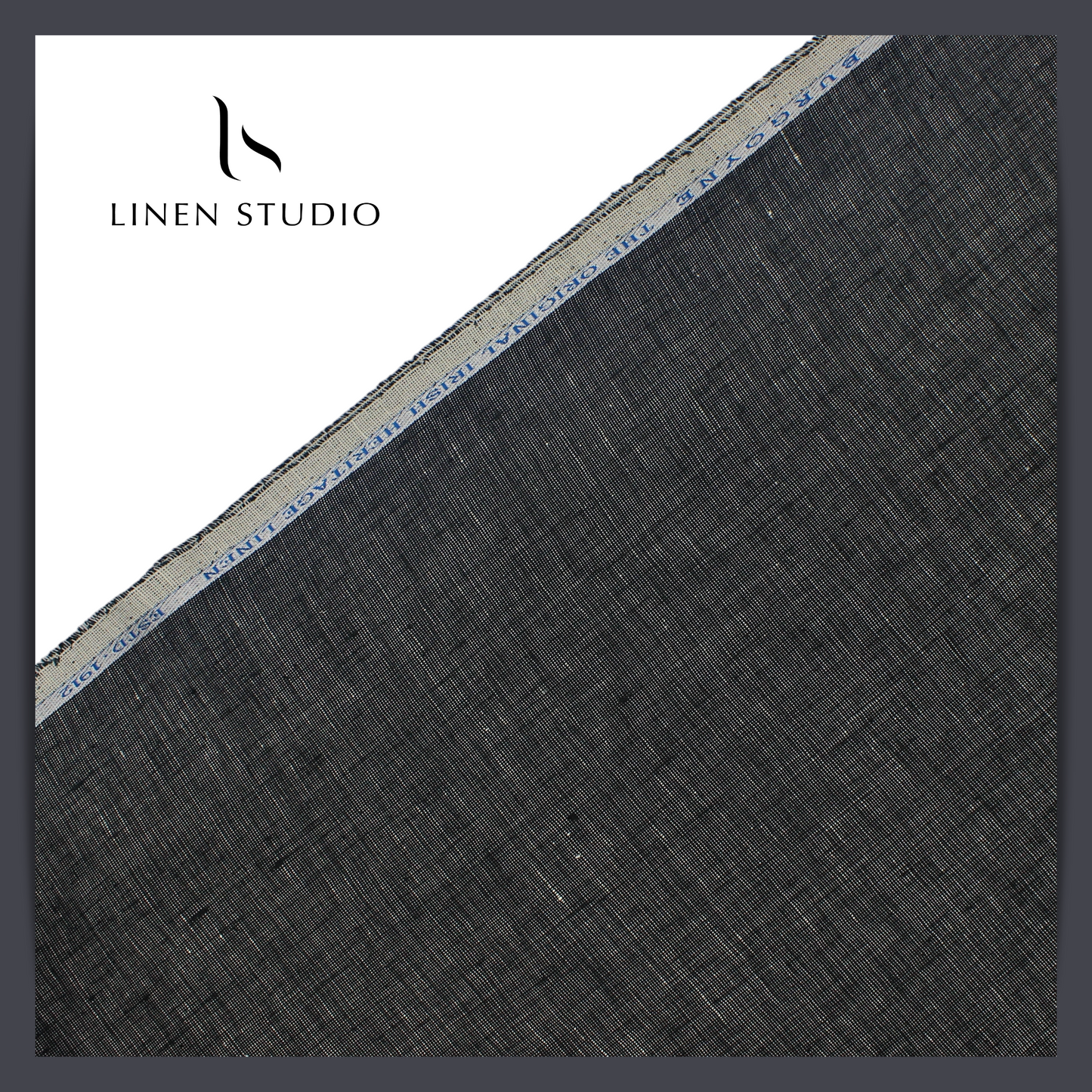 Burgoyne Premium Suiting - Greyish Black - Linen Studio