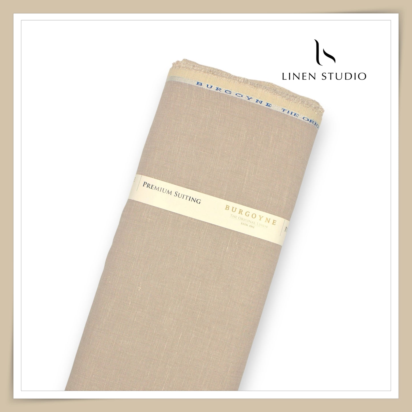 Burgoyne Pure Linen 40 Lea Textured Suiting - Coral Biscuit (NEW)