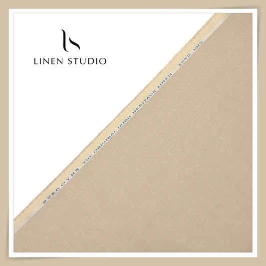 Burgoyne Pure Linen 40 Lea Textured Suiting - Coral Biscuit (NEW)