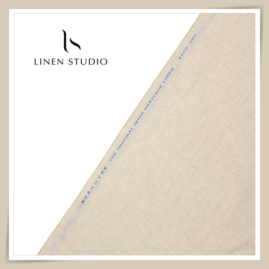 40 Lea Pure Linen Suiting by Burgoyne - Timberwolf Textured (NEW)