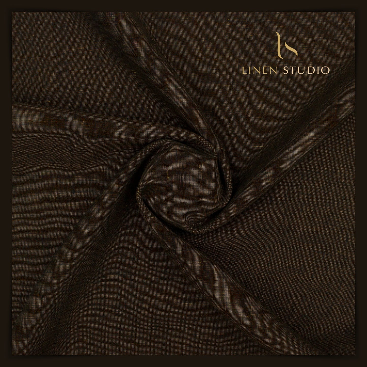 Burgoyne Pure Linen Premium Suiting - Brownish Black - Linen Studio