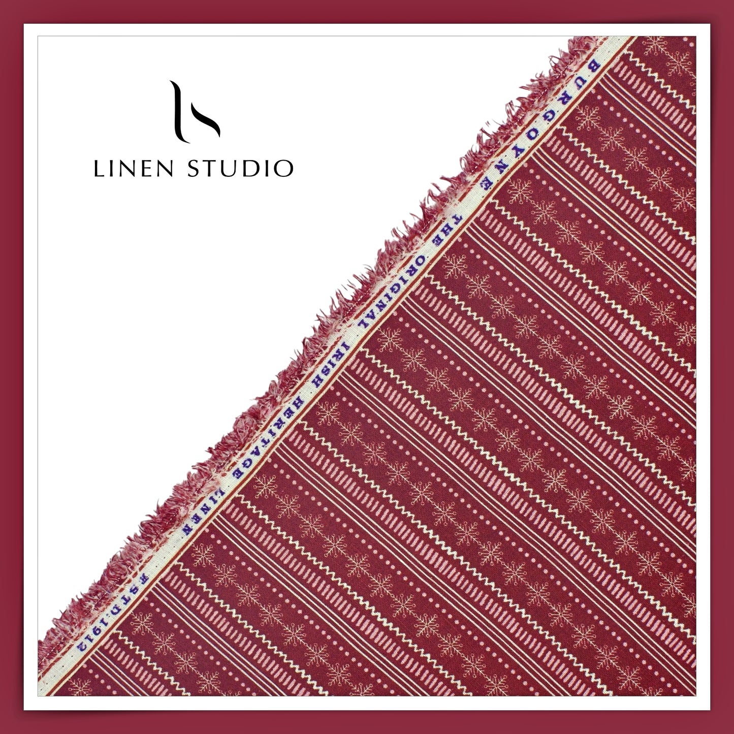 Burgoyne 70 Lea Premium Linen Digital Print - Merlot Wine (Fastest Selling)