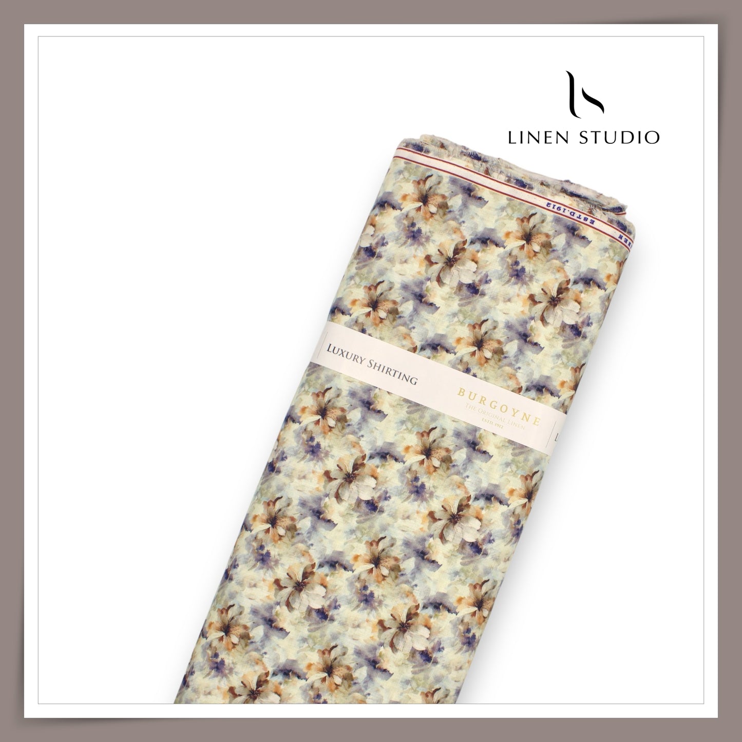 Burgoyne 70 Lea Premium Linen Digital Printed Shirting - Misty Floral (NEW)