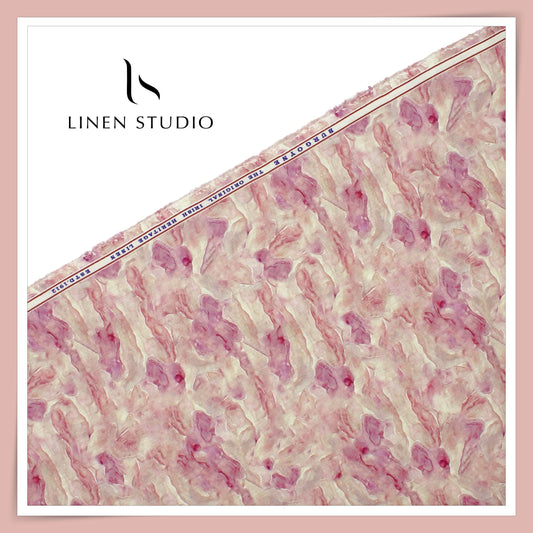 Burgoyne 70 Lea Premium Linen Digital Printed Shirting - Amber Rose (NEW)