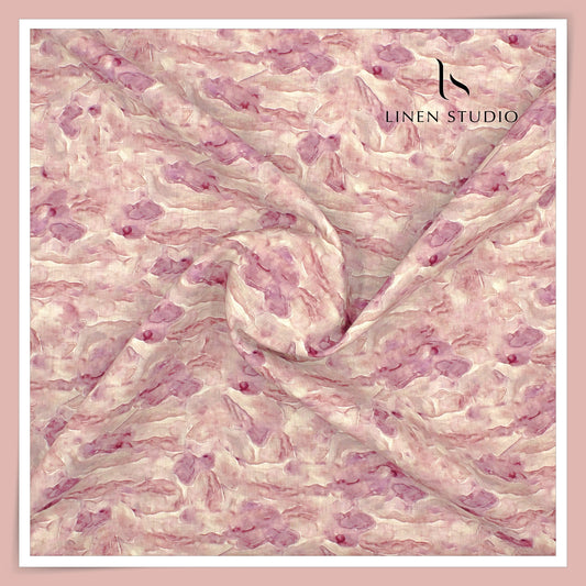 Burgoyne 70 Lea Premium Linen Digital Printed Shirting - Amber Rose (NEW)