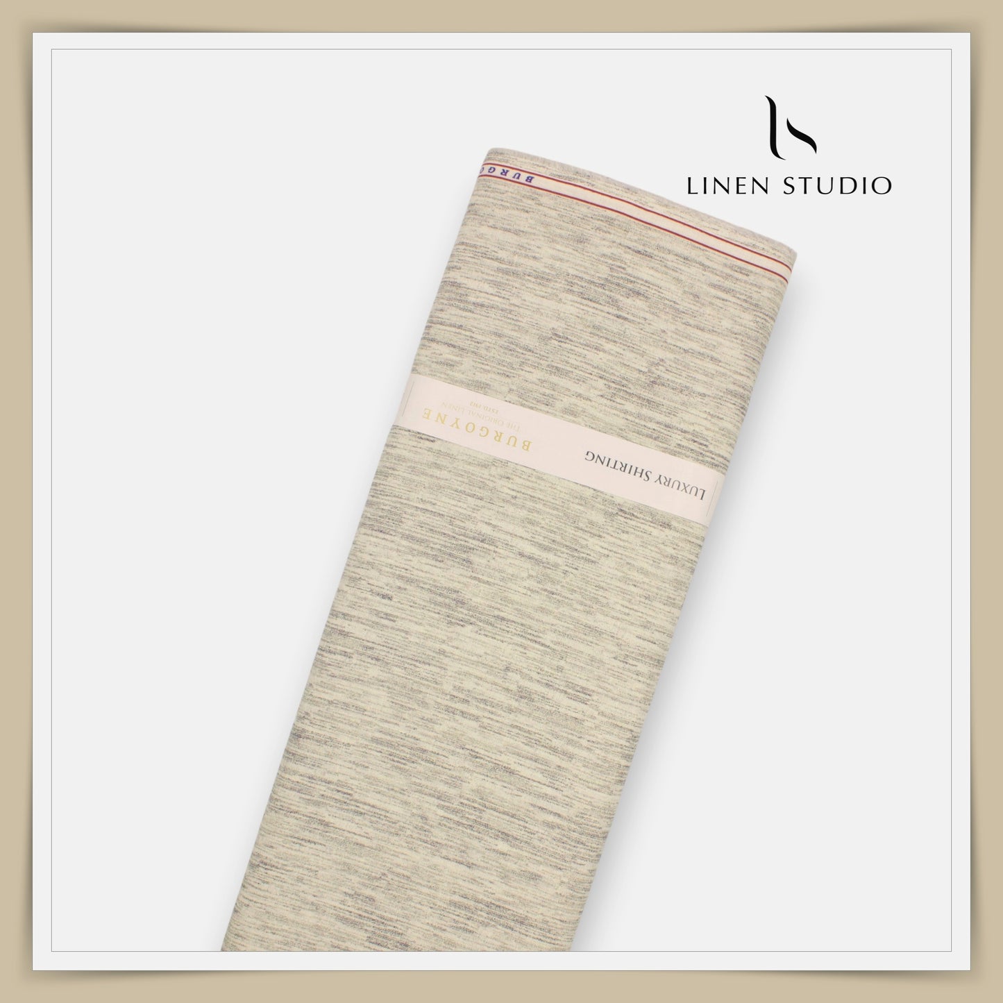 Burgoyne 60 Lea Premium Linen Printed Shirting - Dusty Wood Finish (NEW)