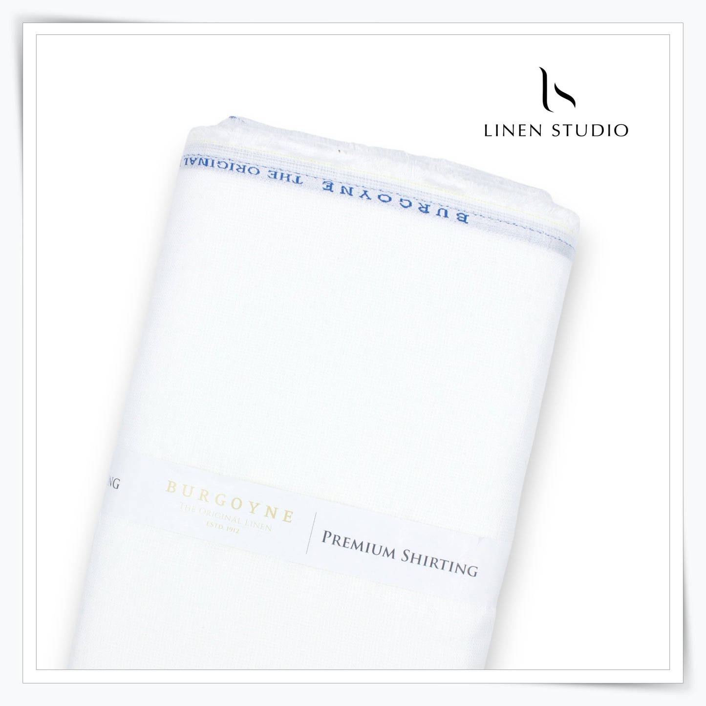 70 Lea Close Netted Shirting by Burgoyne - Bright White (zoom in)
