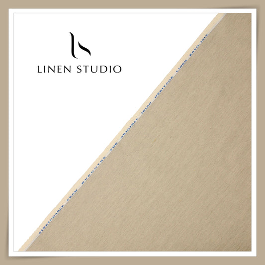 Burgoyne Linen Cotton Stretchable Suiting - Oatmeal (NEW) (55 inches width - will require more fabric)
