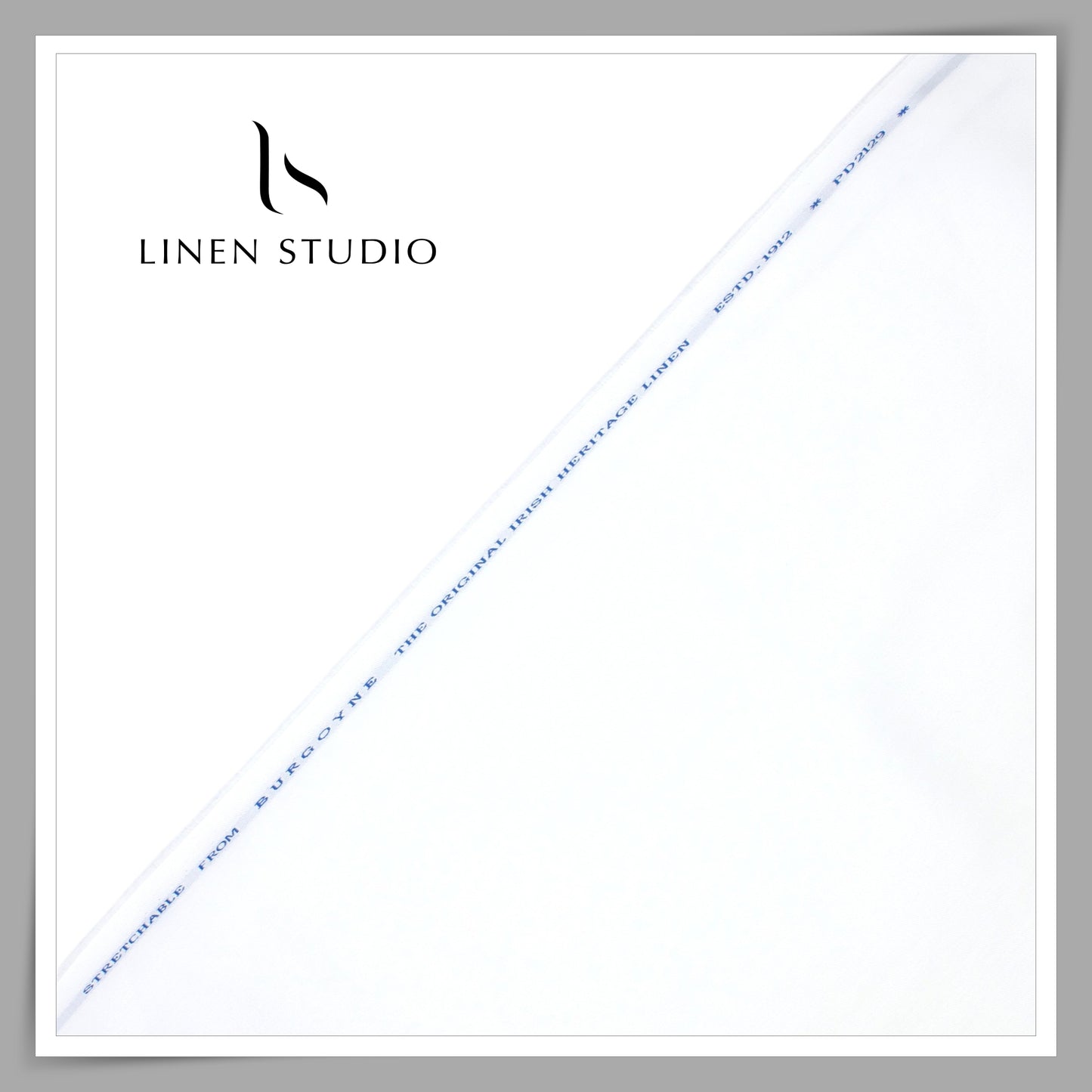 Burgoyne Linen Cotton Stretchable Suiting - Bright White (NEW)