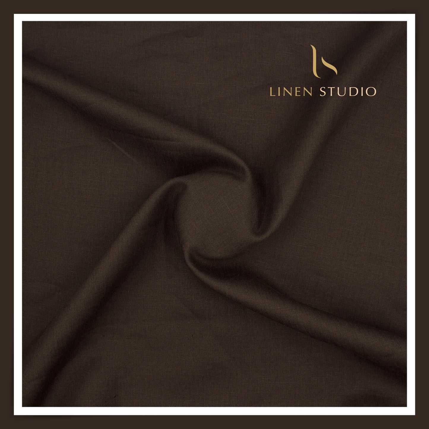 1.00 MTR SUITING END BIT Burgoyne 40 Lea Pure Premium Linen - Darkest Brown (FLAT RATE)