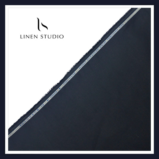 Burgoyne Pure Linen 40 Lea Suiting - Dark Navy Blue (Fastest Selling) (NEW)